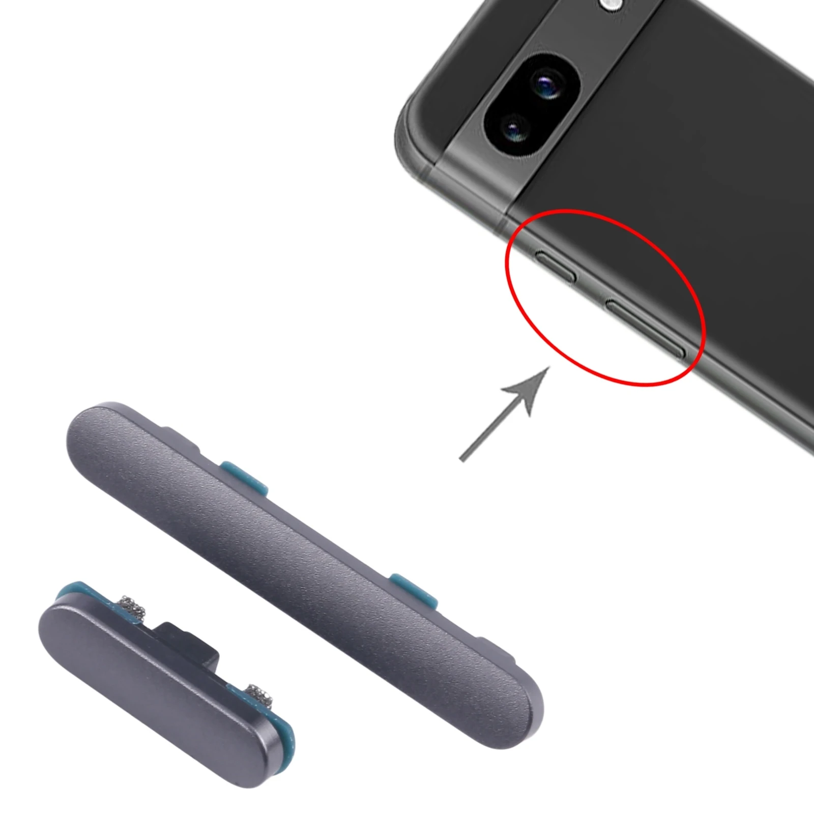 For Google Pixel 8A Power Button and Volume Control Button Side Keys Spare Parts Switch Flex Cable