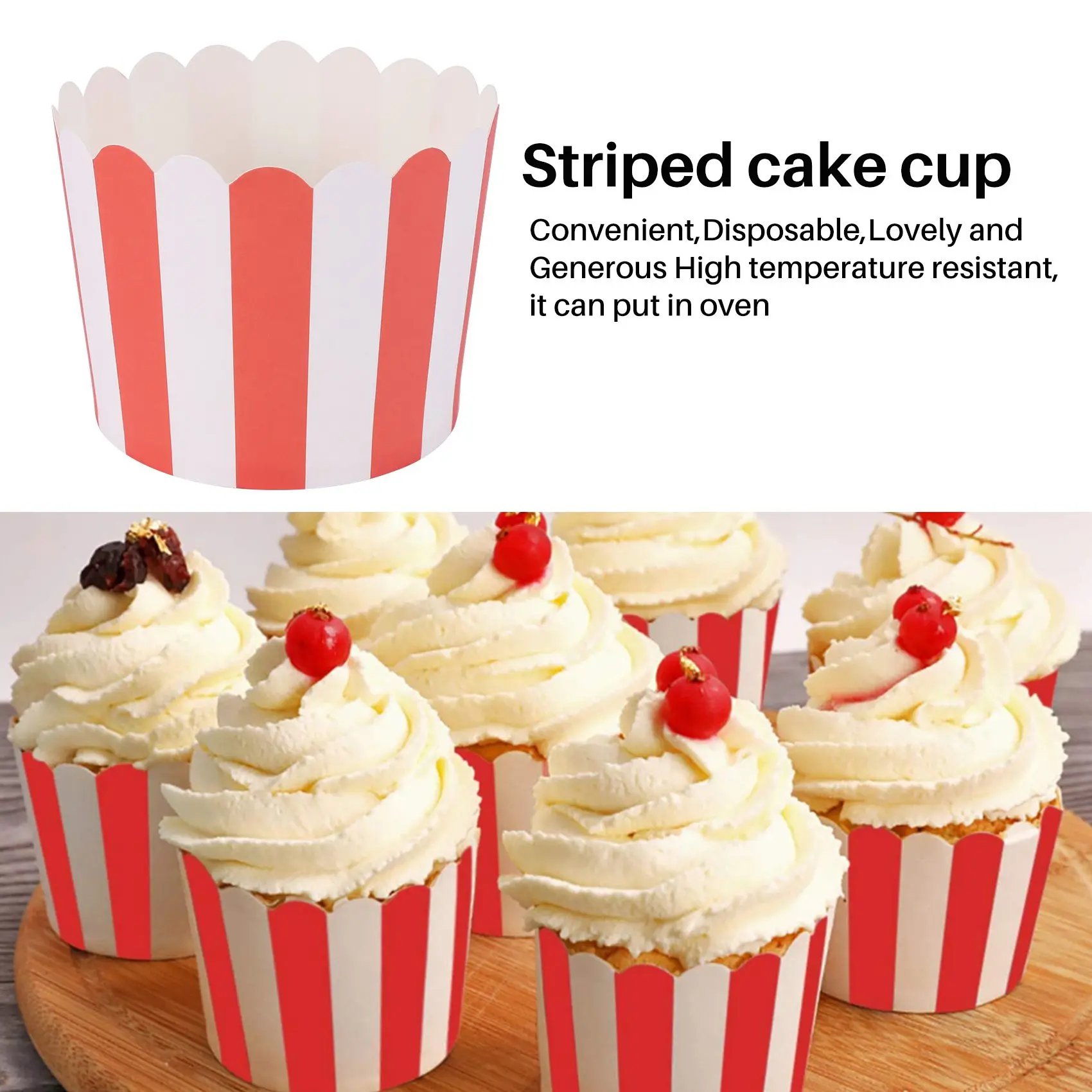 Silicone Baking Pans Cupcake Wrapper Paper 50X