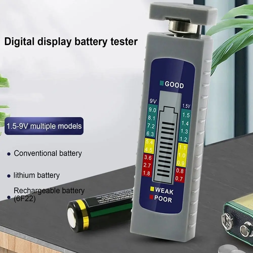 Digital battery tester LCD display battery capacitance diagnostic tool tester check AAA AA button cell universal