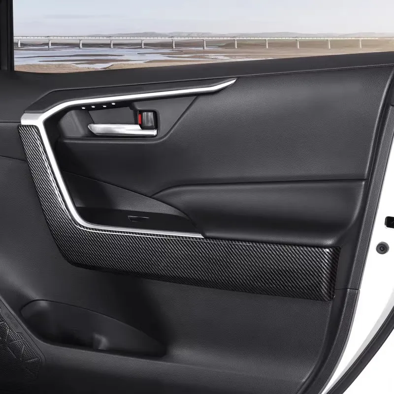 

For Toyota RAV4 XA50 2019 2020 2021 2022 2023 RAV 4 Hybrid Car Door Inner Armrest Trim Cover Anti-scratch Strip Accessories