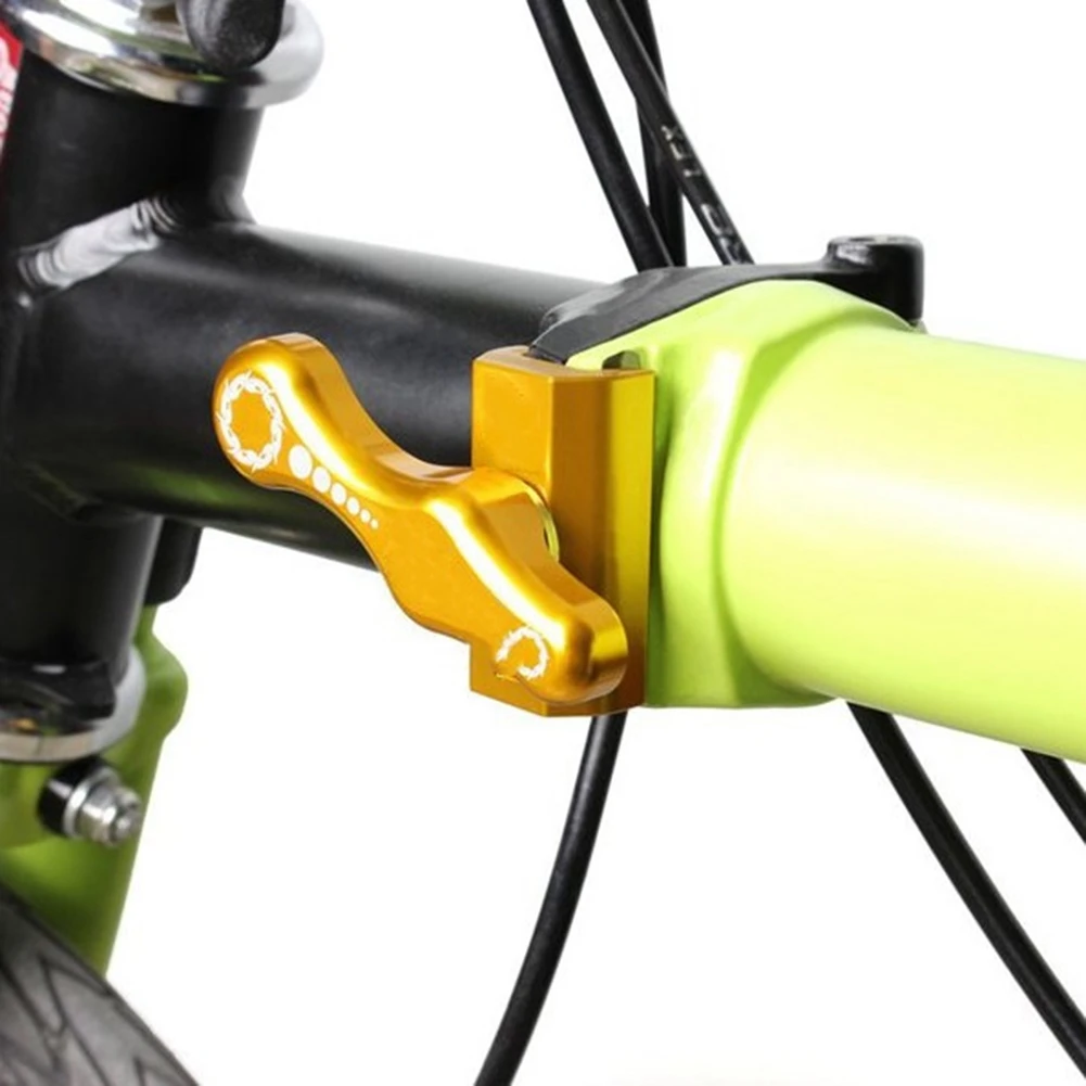 Cycling Bike C Hook Clamp Plate for Brompton 3SIXTY Folding Bike Aluminum Alloy Magnetic Hinge Clamp Plate,TitaniumJAS