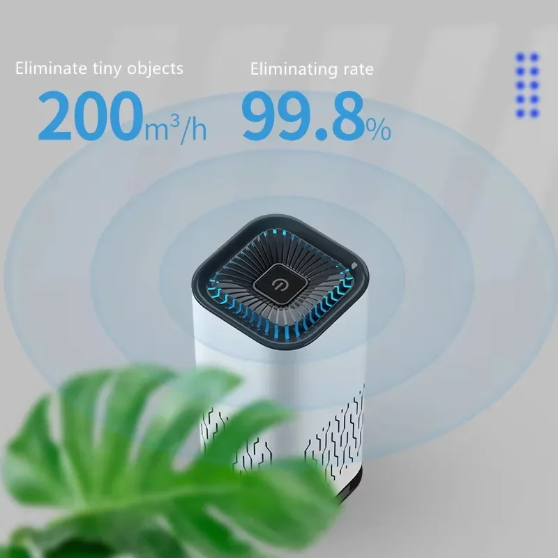Portable Car Air Purifier Negative Ion Car Purifier Low Noise Home Air Purification Aromatherapy Device for Home Cars
