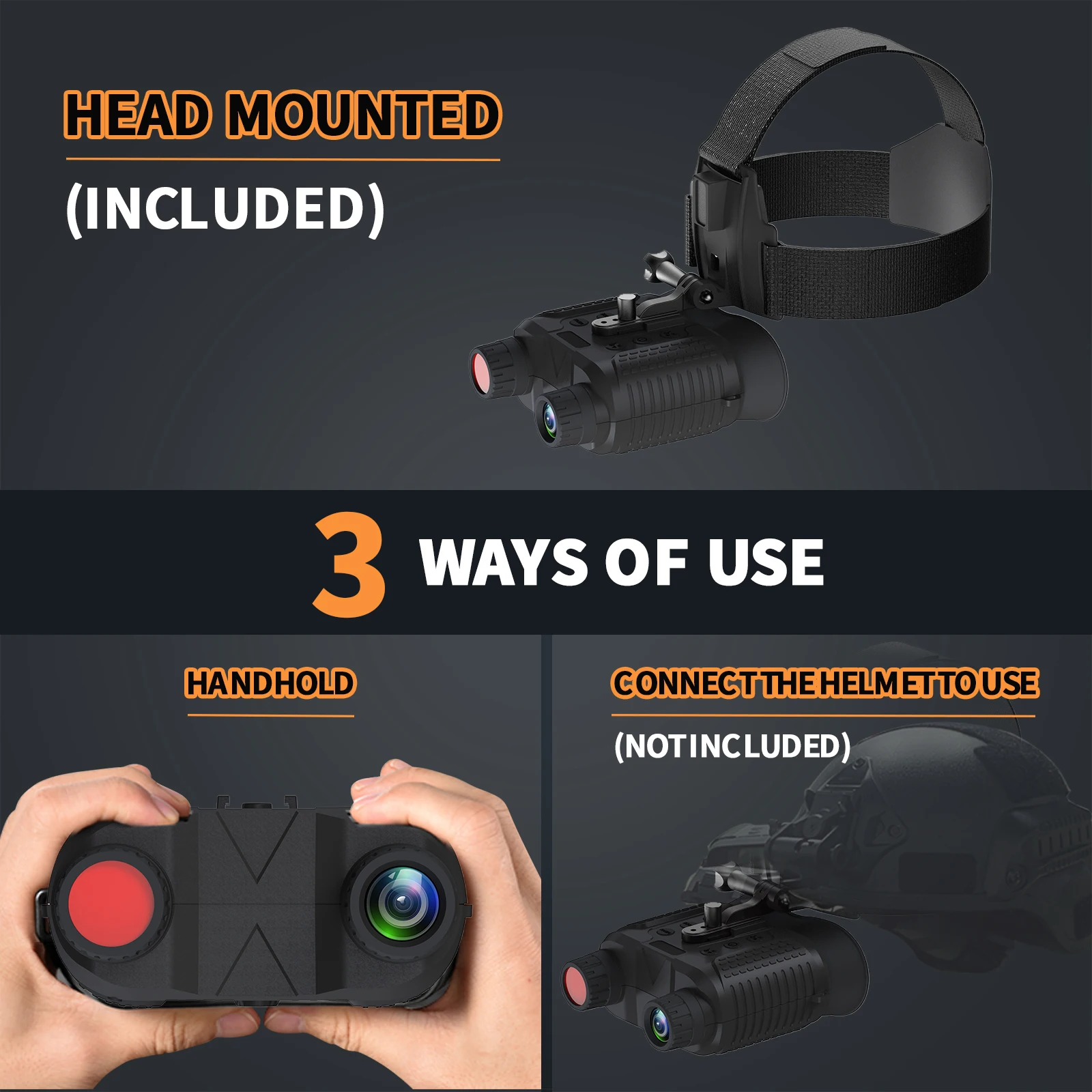 NV8160 Head Mounted Infrared Night Vision Binoculars Telescope 8X Digital Zoom B