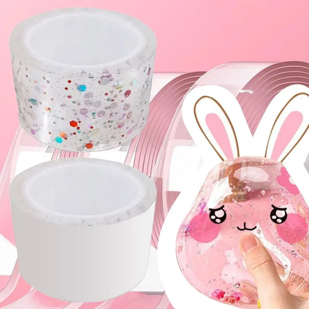 스팽글 버블 테이프 블로우 테이프, DIY 공예, 끈끈한 공, 양면 테이프, 어린이 장난감, 1m