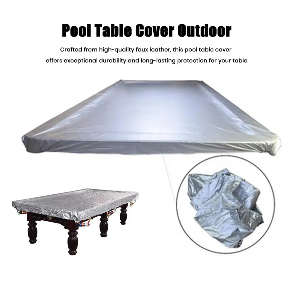 Outdoor Pool Table Dust Cover Heavy Duty Waterproof Pool Table Cover for Billiard Snooker Tables Durable Dust for 7/8/9/10/12ft