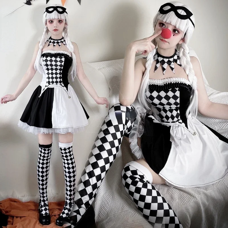 Set De 5 Accesorios De Payaso Para Mujer Y Hombre | Incluye Peluca, Nariz, Lazo, Corbata Y Guantes | Ideal Para Carnaval Y Cosplay | Talla única