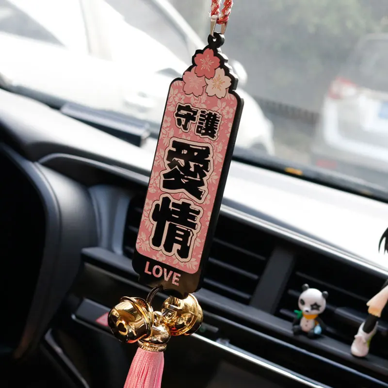 CN_ Car Rear Mirror Blessing Ornament Auto Hanging Pendant Lucky Charm Amulet 