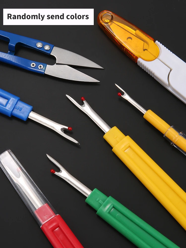 Sewing Seam Ripper Kit 4/6pcs Colorful Sewing Stitch Thread Unpicker Seam Ripper Thread Cutter Scissor For Thread Remove