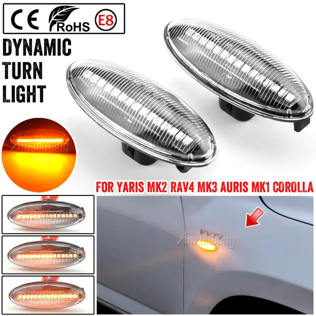 2 Frecce Dinamiche A LED Per Toyota Yaris, Corolla, Auris - Bianche, Plug & Play - Foto 2