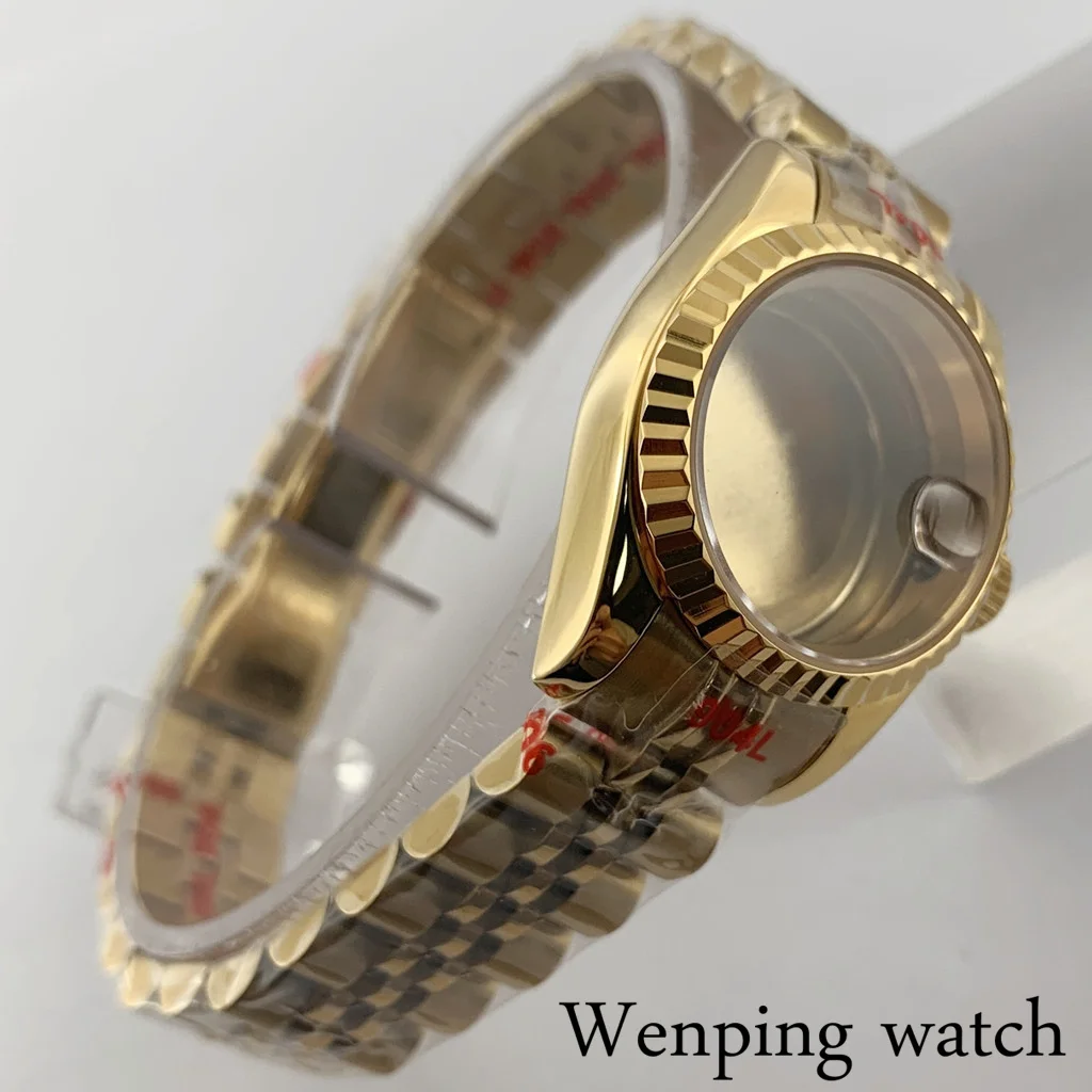 Neue Original 26mm Uhr Fall Silber Rose Gold Sapphire Glas Edelstahl Fit NH05 NH06A Automatische Bewegung Zubehör Teile – Detail 7