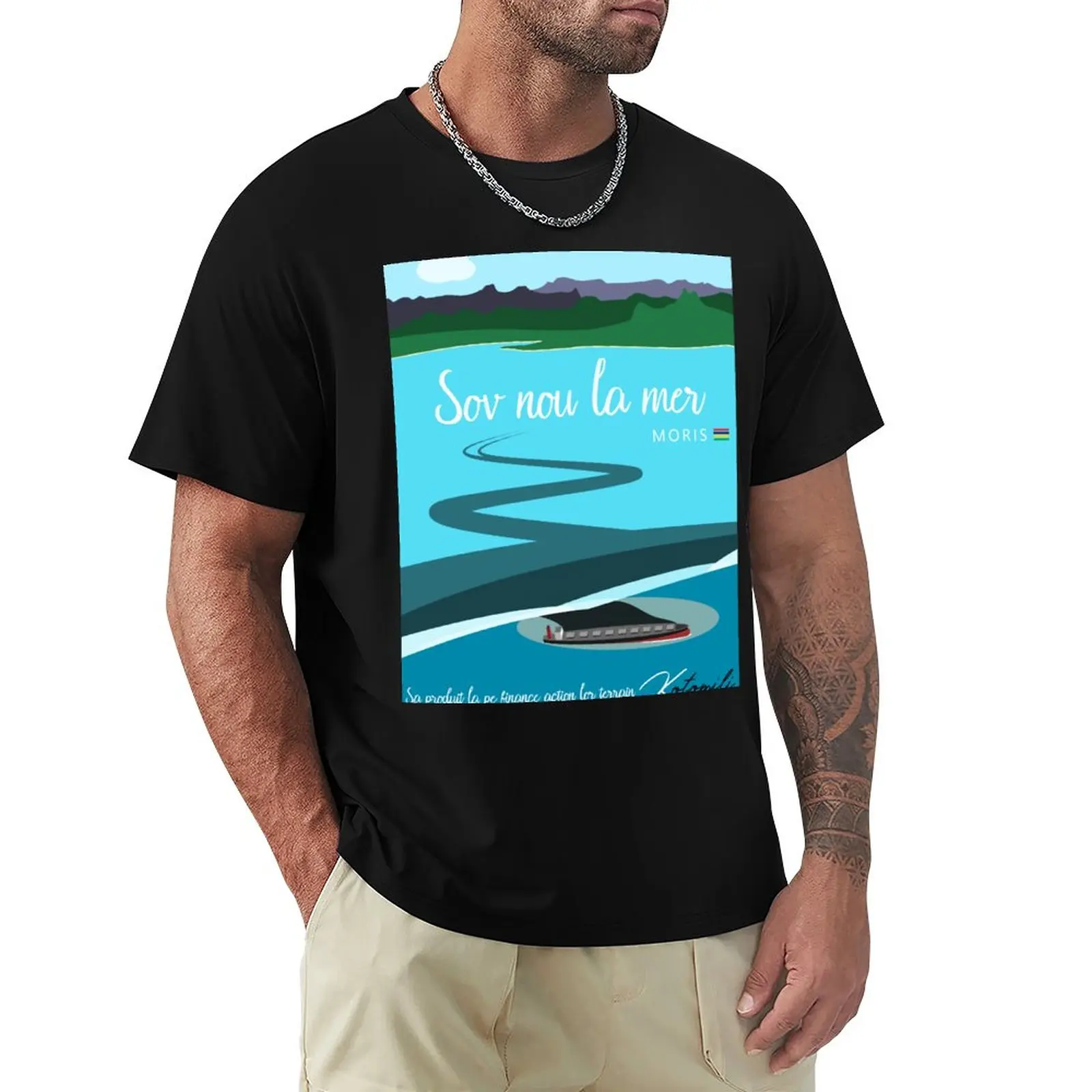 Mov Nou La Mer Moris T-Shirt Summer Top Abbigliamento Estetico Magliette Semplici Da Uomo