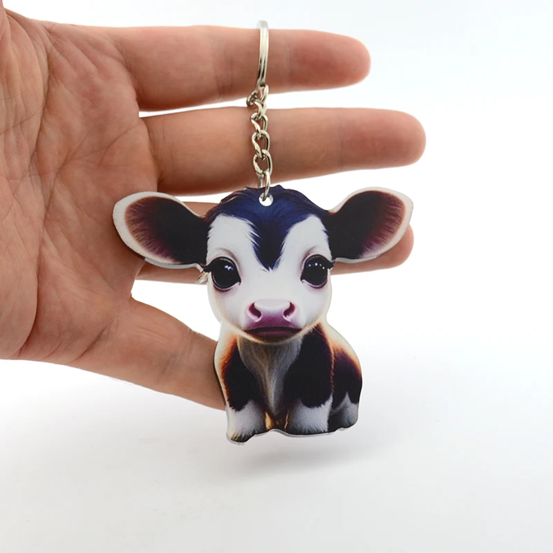 DOWAY Acrylic Beagle Dog Keychain – Cute & Lightweight Charm For Bags, Keys, Or Purse (Beige)