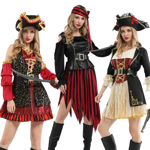 Fantasia De Pirata Masculina E Feminina, Traje De Festa Para Fantasias,  Cosplay De Pirata, Para Halloween, Carnaval - Trajes De Cosplay - AliExpress