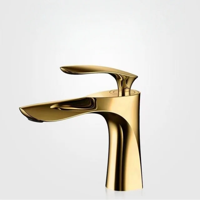 ก๊อกน้ำอ่างล้างหน้าแบบติดตั้งบนเคาน์เตอร์ รุ่น Golden Maple Leaf สำหรับน้ำร้อนและน้ำเย็น ใช้ในครัวเรือน แบบรูเดียว 1