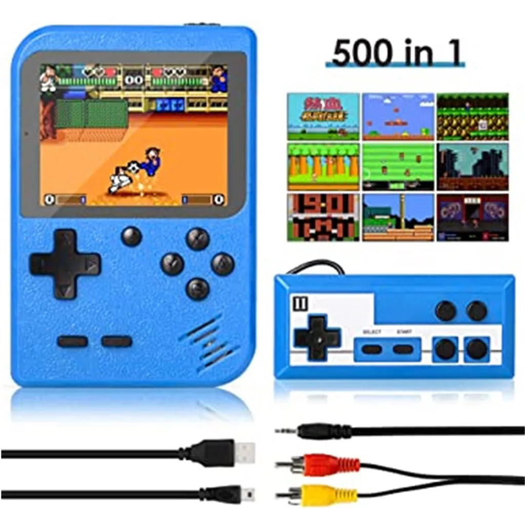 2022 NEW Retro Portable Mini Handheld Video Game Console Color LCD Kids Player Built-in 500 games |