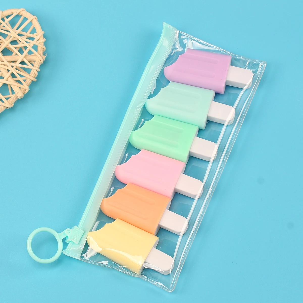 6 Pieces /Pack Lytwtw's Ice Cream Candy Color Highlighter Office School Supplies Gift highlighter marker highlighter pen art marker marker pen