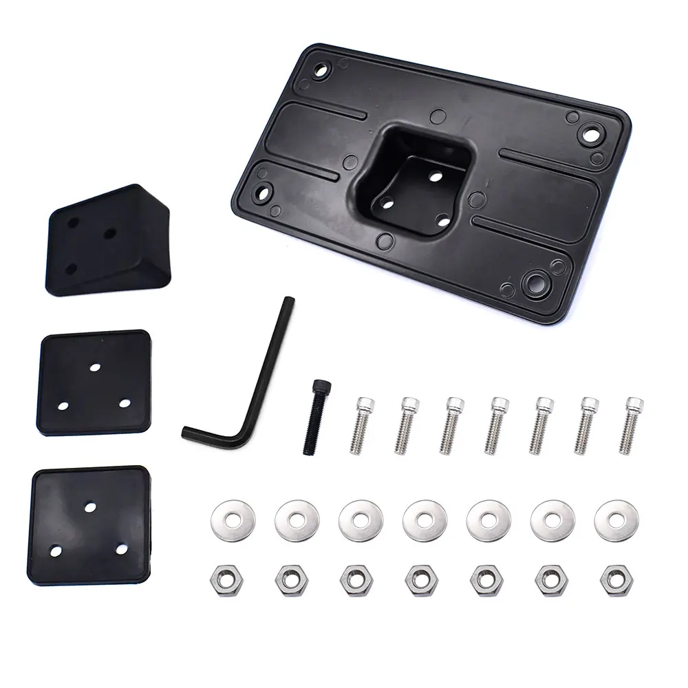 Motorcycle 3-Hole Laydown License Plate Mounting Bracket For Harley Big Twins Sportster Dyna Softail XL 1973-Accessories license plate holder motorcycle license plate holder