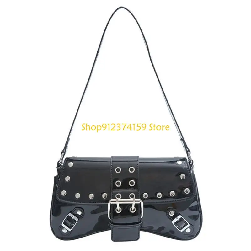 Bolsa de Ombro Feminina em Couro PU Compacta