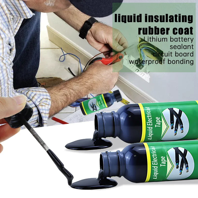 50ml Liquid Electrical Tape Insulating Tape Repair Rubber Electrical Wire Cable Coat Liquid Insulation Paste Fix Line Sealant electrical repair liquid electrical tape electrical insulating tape electrical sealant