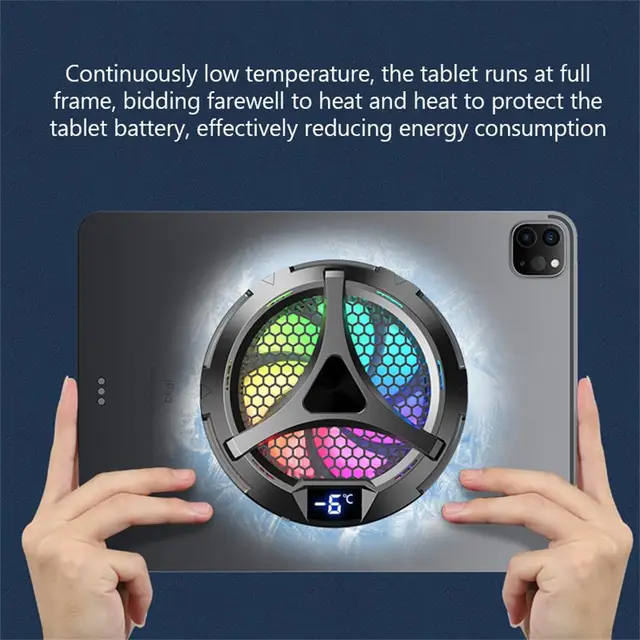 과열 방지 및 최적화된 모바일 기기 성능을 위한 X42 RGB 마그네틱 휴대폰 쿨러