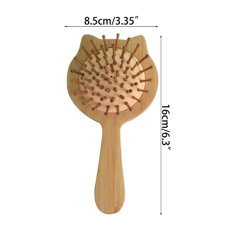 Baby Cradle Caps Brush Soft Hair Brush Hair Comb Bamboo Travel Styling Comb for Toddler Bath Massager