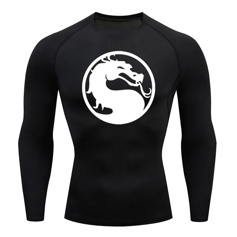 Compression Shirts Men Running T shirts Top Sport Quick dry Gym Workout Bodybuilding T shirt Rashgarda MMA Long sleeves Men's