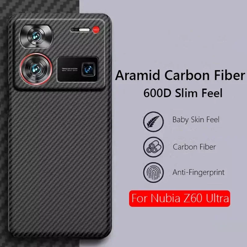 

Luxury 600D Aramid Carbon Fiber Slim Hard Back Cover Case For Nubia Z60 Ultra Z60Ultra 5G Bumper Fundas Phone Cases