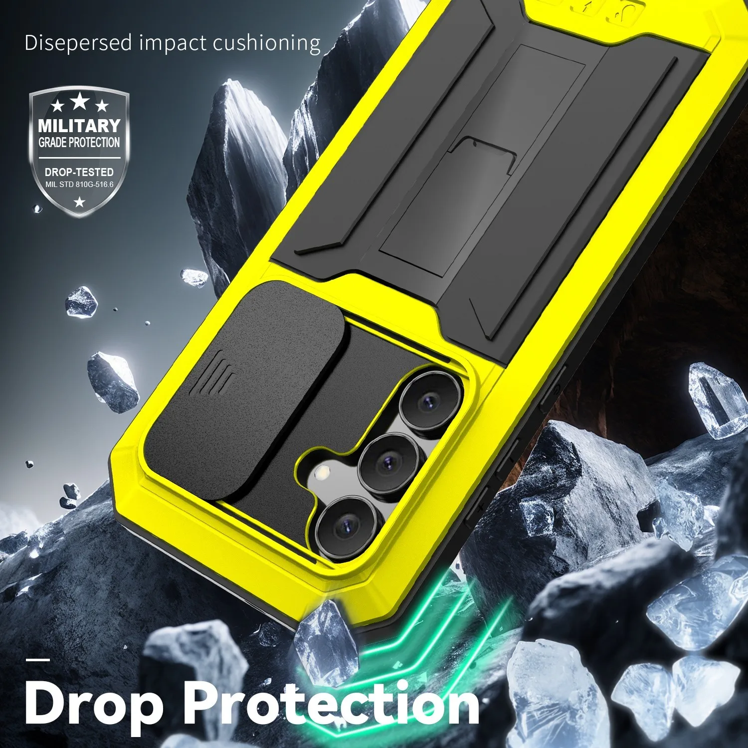 Sturdy Protective Case with Sliding Screen Cover and Shockproof Glass Protection