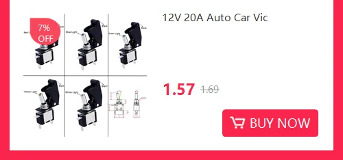 Auto Car Boat Truck Illuminated Led Toggle Switch With Safety Aircraft Flip Up Cover Guard Red Blue Green Yellow White 12V20A