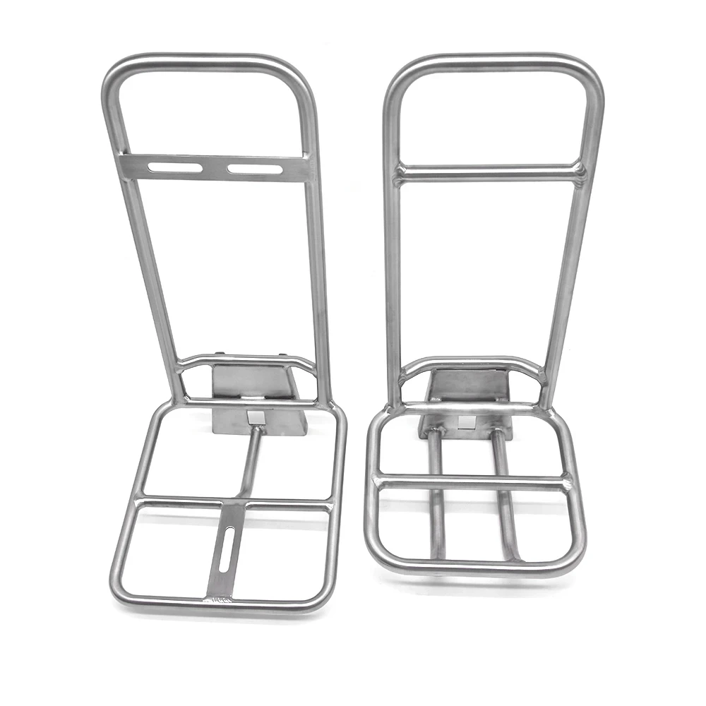 CNC Titanium Front Rack For Brompton Folding Bike, Ultralight Ti Alloy Luggage Carrier Bag Shelf, Upgrade Bicycle Accessories