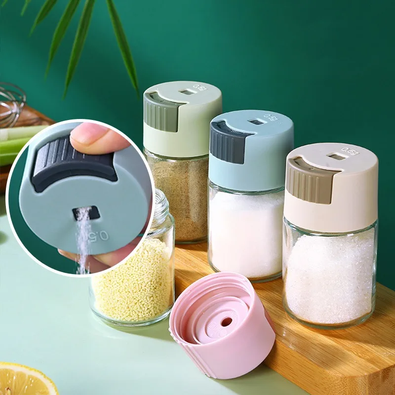 Seasoning Jar 0.5g Metering Salt Bottle Dispenser Salt Spice Pepper Bottle Can Healthy Living Quantitative Standard