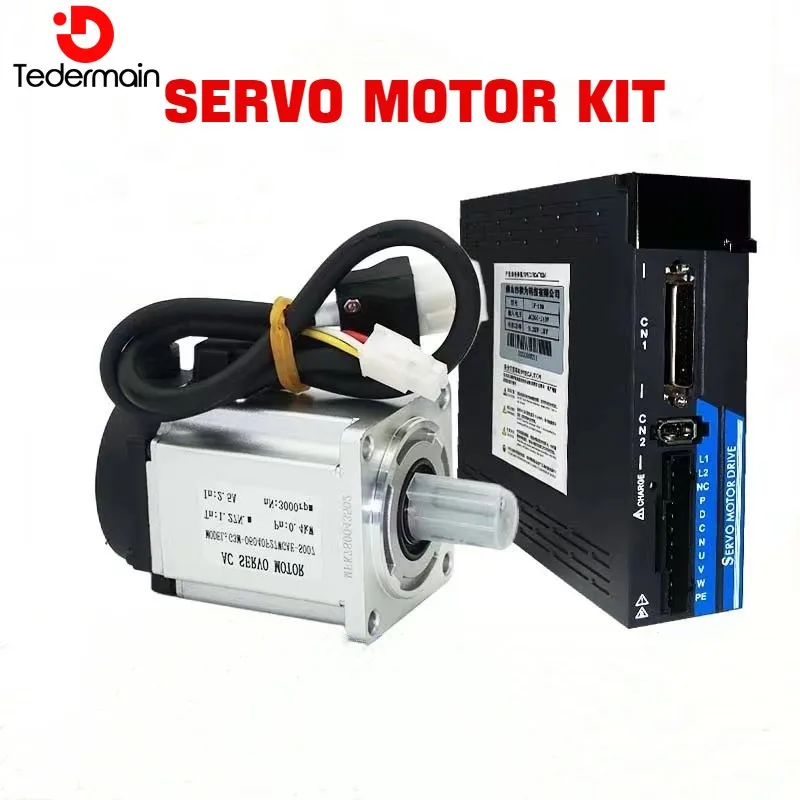 서보 모터 드라이브 키트, 750W 1000W AC 서보 모터, 3000rpm 80 플랜지 드라이버, 17 비트 마그네틱 인코더, 3m 인코더 케이블 CNC