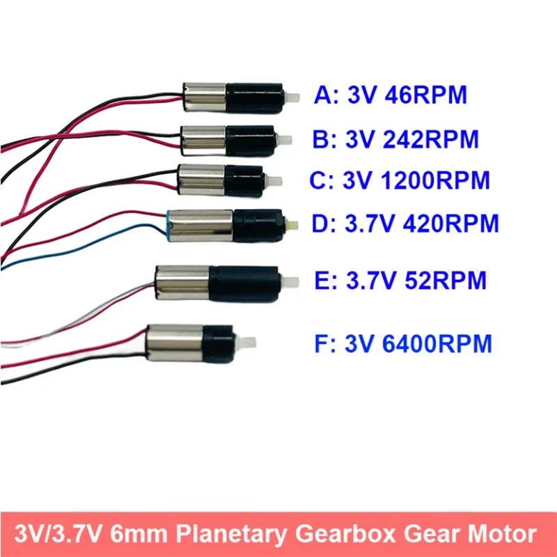 Mini Planetário Gearbox Corless Gear Motor Faça Você Mesmo Toy Robot Impressão Digital Fechadura Elétrica Pequena Fechadura Elétrica dc 3v 3.7v 46rpm6400rpm