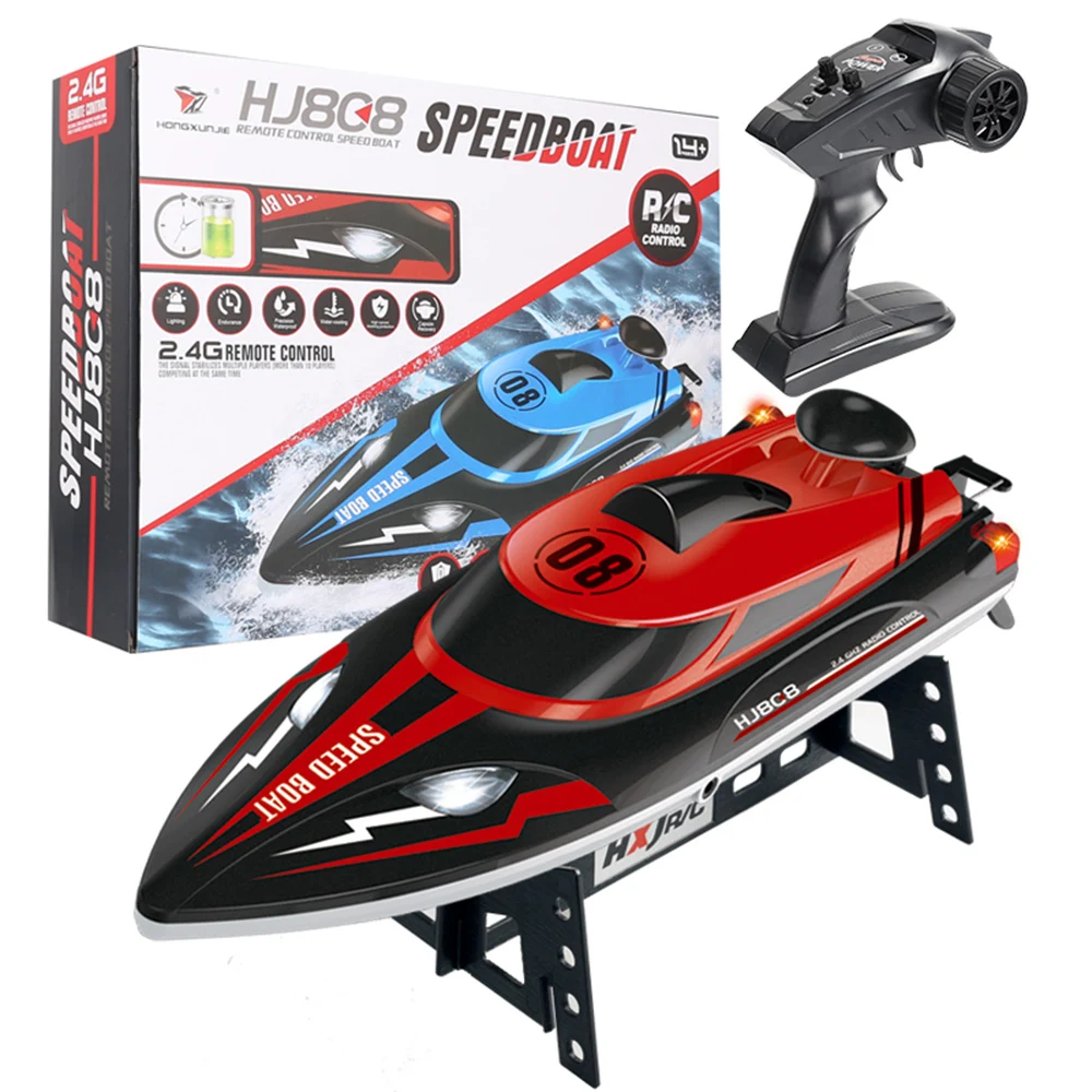 

HJ808 RC Boat High-Speed Water Speed Boat 2.4Ghz 25km/h Remote Control Racing Ship Children Model Toy Waterproof Speedboat Toys
