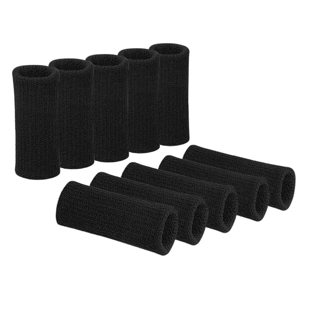 10Pcs/Set Finger Protection Arthritis Support Finger Guard Outdoor Sports Basketball Volleyball Elastic Finger Sleeves