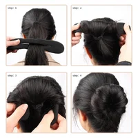 Éponge outil de coiffure boucle en plastique fabricant de cheveux bouclés cheveux Scrunchie bandeau torsion beignet chignon bigoudi bandeaux outils de coiffure 4