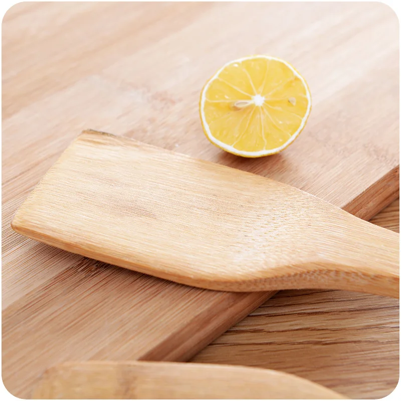 Durable Wok Shovel Kitchen Gadgets Bamboo Spatula Handcrafted Wooden Spoon Holder Easy To Clean Eco-friendly Kitchen Utensils