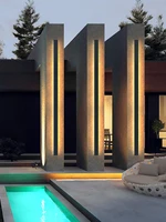 โคมไฟติดผนังกันน้ํากลางแจ้ง LED Strip พื้นหลังโคมไฟบันไดโคมไฟสวนห้องนั่งเล่นห้องนอนข้างเตียง IP65 โคมไฟติดผนัง 3