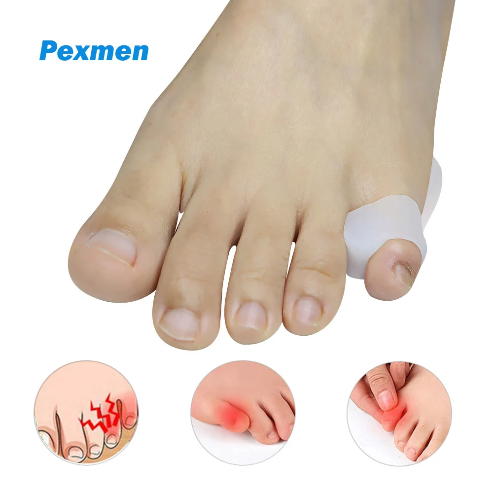 Pexmen 2Pcs/Pair Tailor's Bunion Pads Soft Gel Bunionette Cushions for Pain Relief Pinky Toe Protector Foot Care Tool pexmen 2pcs pair gel toe separator toe protector to correct bunions and restore toes to their original shape for women and men