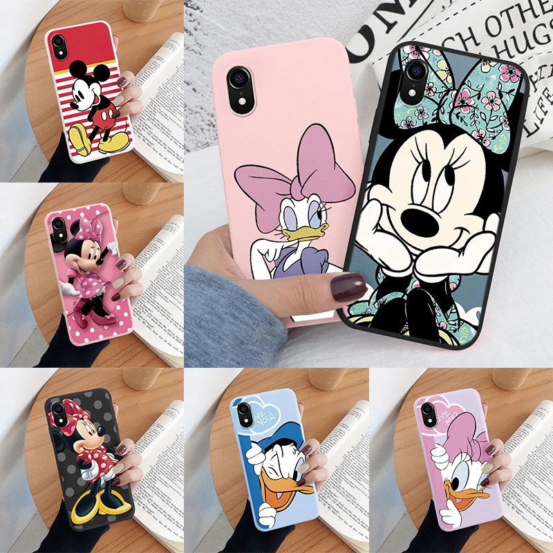Per Iphone Xr Custodia Per Telefono Rosa Topolino Minnie Cover Soft Tpu Fundas Per Iphone Xr Iphone Xr X R Borse Donald Duck Cute Bumper