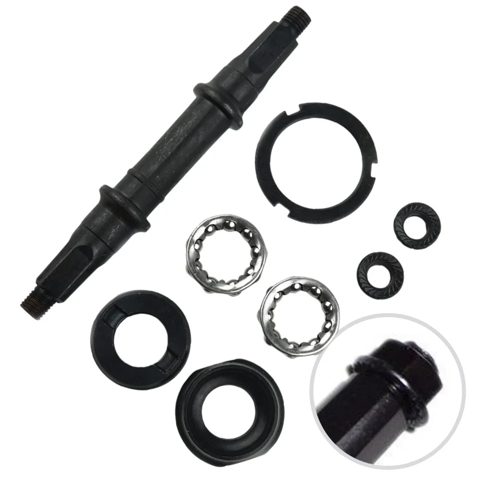 New Bicycle Shaft Axie Bottom Bracket Fixed Bike Crank Square Hole Cycling Steel MTB Square Hole Bicycle Bottom Bracket Axle Kit