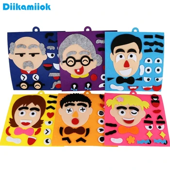 30 cm/11.8 pollici Cambia Viso Puzzle 3D Gioco Divertente Per Bambini Montessori Apprendimento Giocattoli Educativi per I Bambini Espressione Facciale Adesivo 1