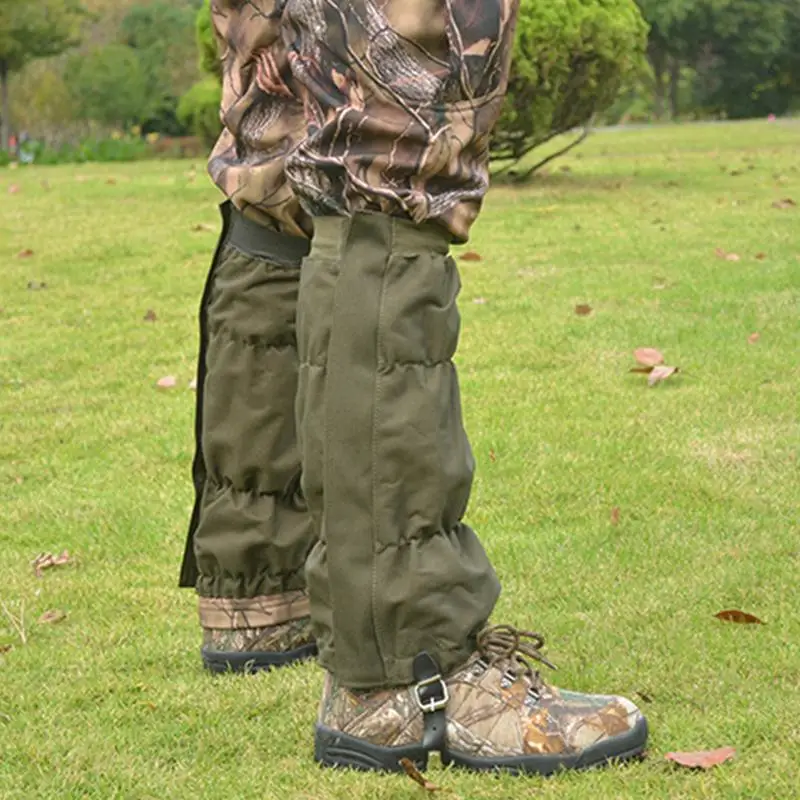 1 Pair Waterproof Leg Gaiters For Hunting Camping Outdoor Hiking Snow Legging Boots Gaiters Shoes Cover Knee Pad waterproof leg gaiters