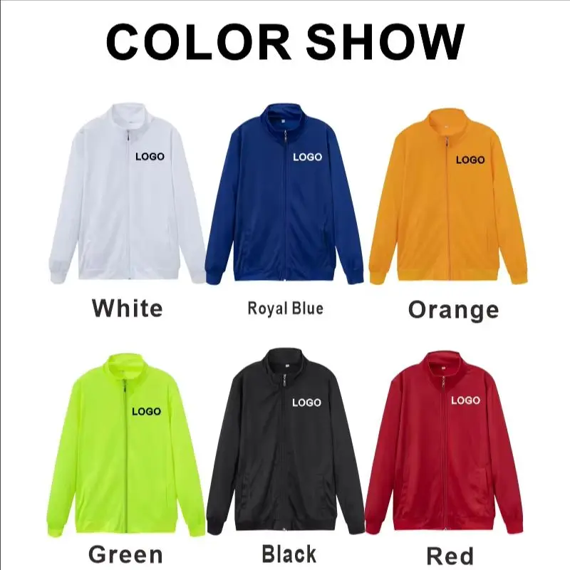 Golden Velvet Stand Collar Zipper Sweatshirt Breathable Comfortable Soft Custom Logo Print Embroidery Design 2