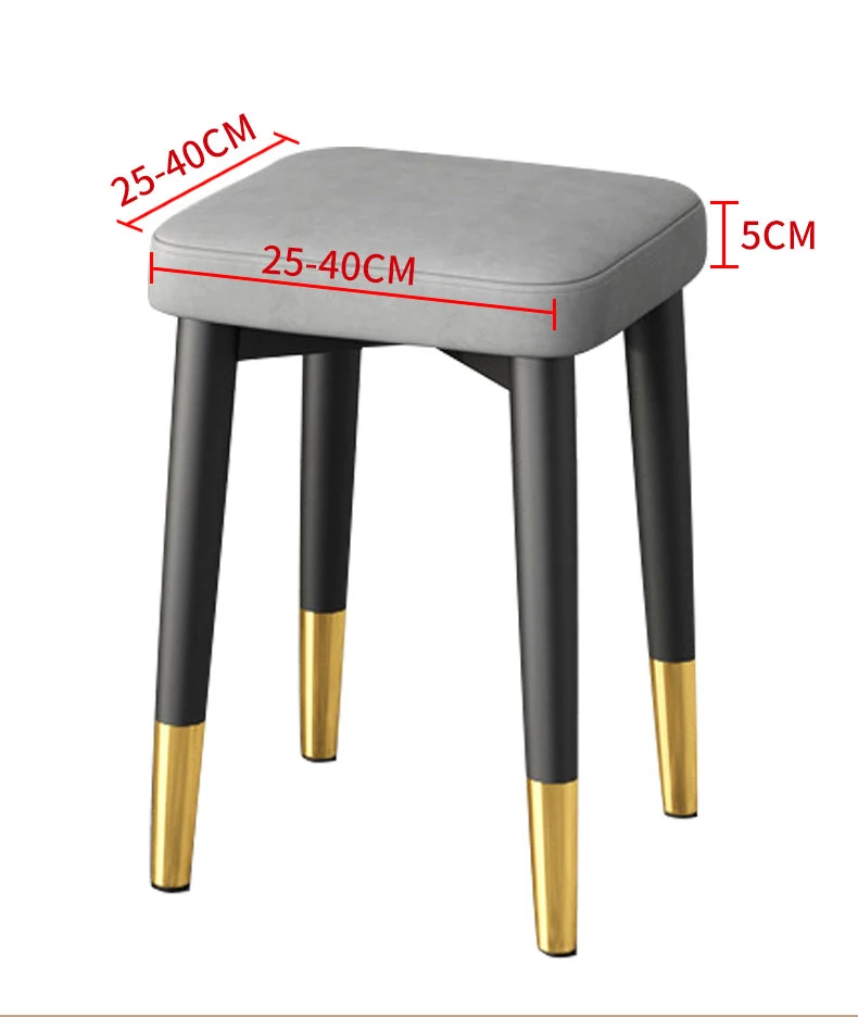 Modern light luxury square stool cover stretch square chair set stool cover bedroom dresser stool cover make-up bench cover images - 6