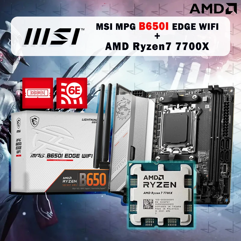 Msi-デスクトップマザーボード,PCコンポーネント,AMD Ryzen 7 7700x r7,am5マザーボードと互換性,新しいアンプ付き