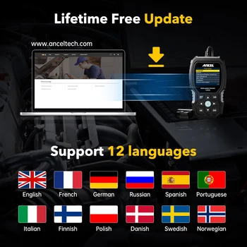 ANCEL LD700 OBD2 Scanner All Systems Diagnostic Tool Check Engine ABS TPMS Oil Reset OBDII