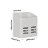 Plastic Toothpaste Shelf Wall-mounted Non-punch Toothbrush Toothpaste Holder Large Capacity White/Grey Comb Storage Container 6
