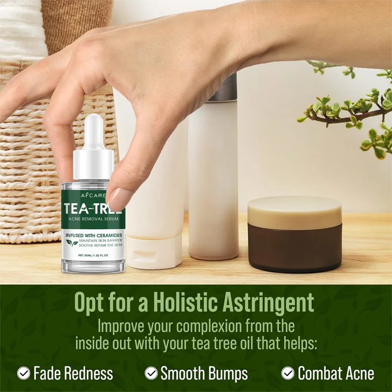 Acne Tea Tree Serum Relief Vegan Non-Sticky Clear Balanced Skin for Soothing Calming Irritated Moisturizing Skin Care Product 3