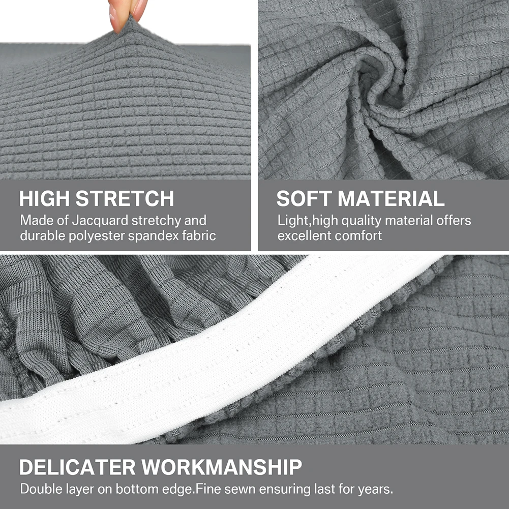Stretch Jacquard Couch Cushion Covers Chair Sofa Covers Seat Cushion Slipcovers Cushion Protector for 1-2-3 Seaters Replacement 3